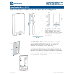 Georgia Pacific Paper Towel Dispenser: MPN:59766