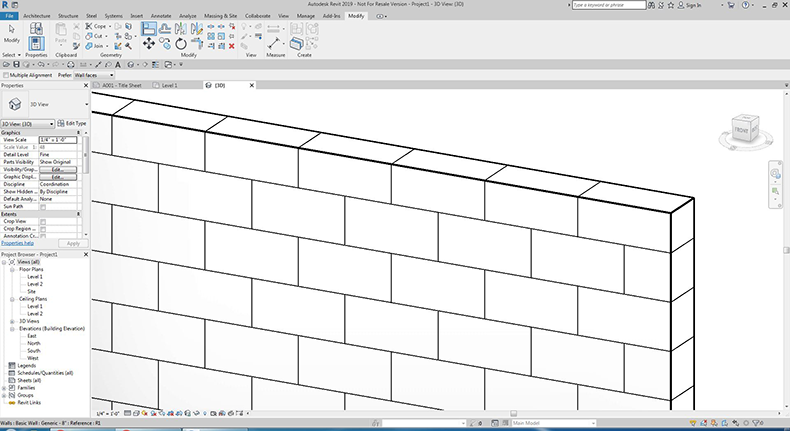 Revit 2019.1 Wall Pattern Control Example