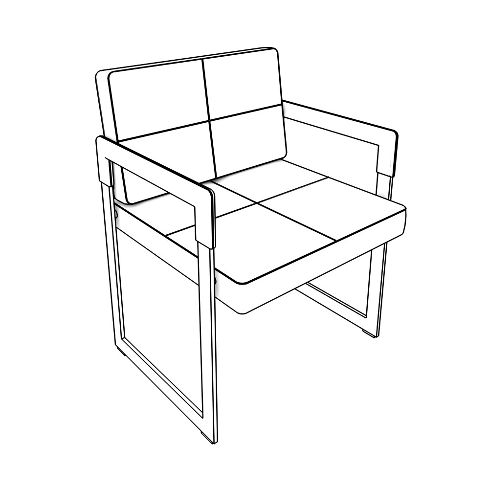 Free Seating Revit Download – Aster X - Square Frame – BIMsmith Market