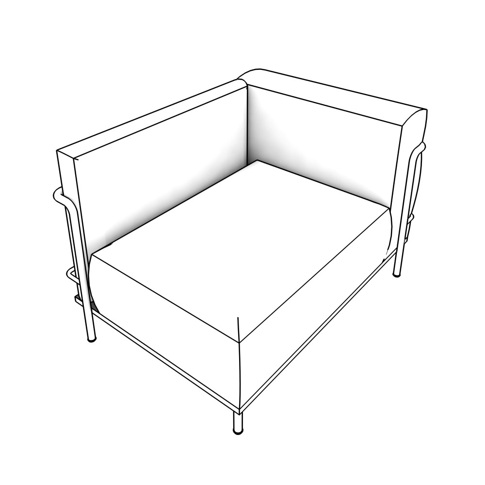 Free Seating Revit Download – LC3 - Lounge - Chair - One Arm – BIMsmith ...