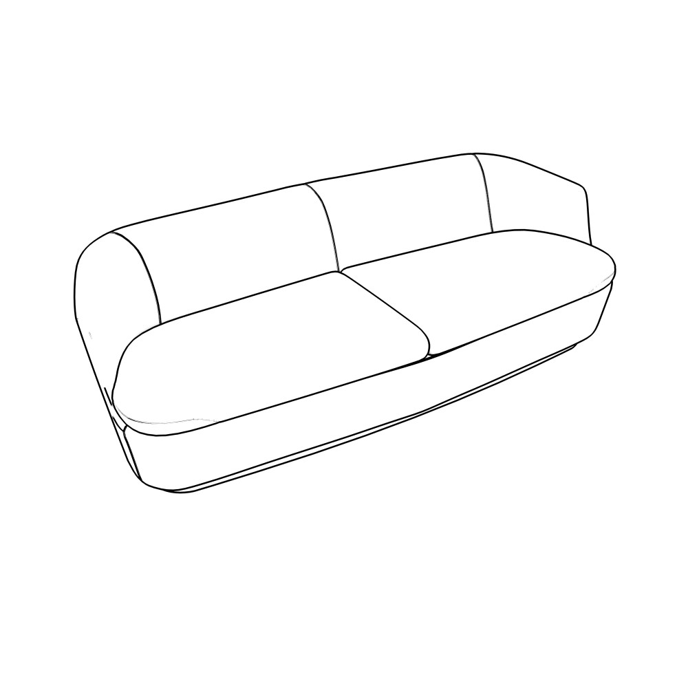 Free Seating Revit Download – Orla - Sofa - Two Seat – BIMsmith Market