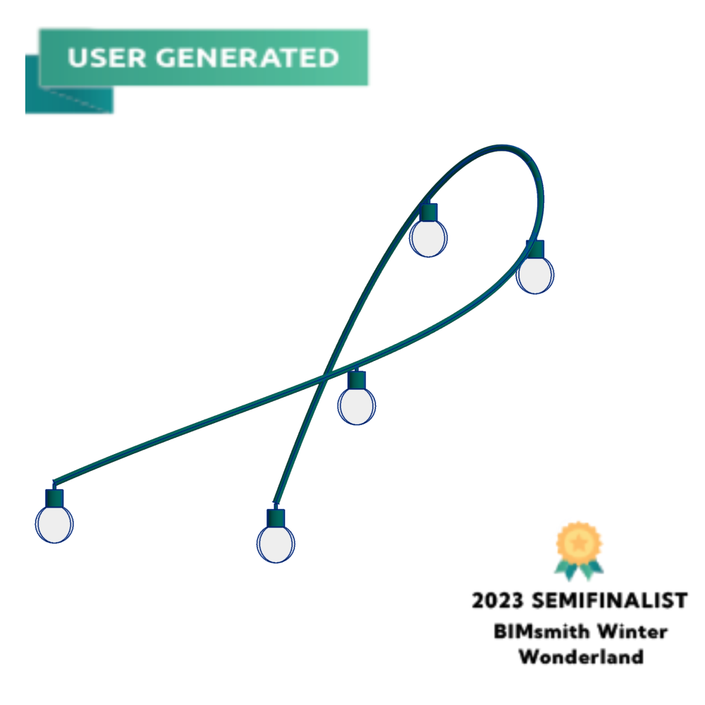 Free Christmas Revit Download – Adaptive String Lights – BIMsmith Market