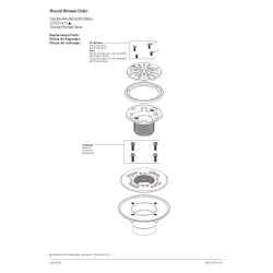 4~ Tile-In Round Shower Drain in Matte Black DT061411-BL