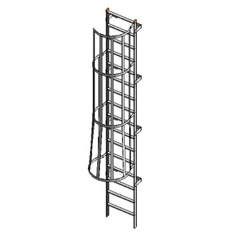 Free Stairs Revit Download – Fixed Ladder with Cage and Overshoot (Left ...