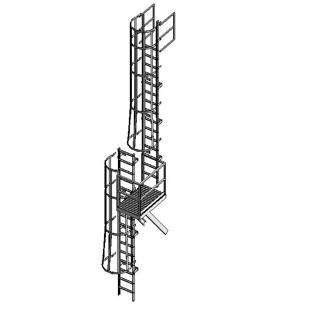 Free Stairs Revit Download – Fixed Ladder with Cage and Rest Platform ...