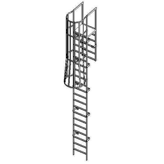 Free Stairs Revit Download – Tubular Fixed Ladder With Cage Platform 