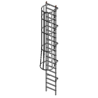 Free Stairs Revit Download – Tubular Fixed Ladder with Cage to Roof ...