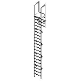 Free Stairs Revit Download – Fixed Ladder with Cage and Overshoot (Left ...