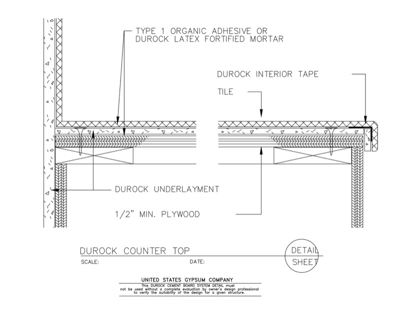 Design Details Details Page - DUROCK Counter Top Detail (1)