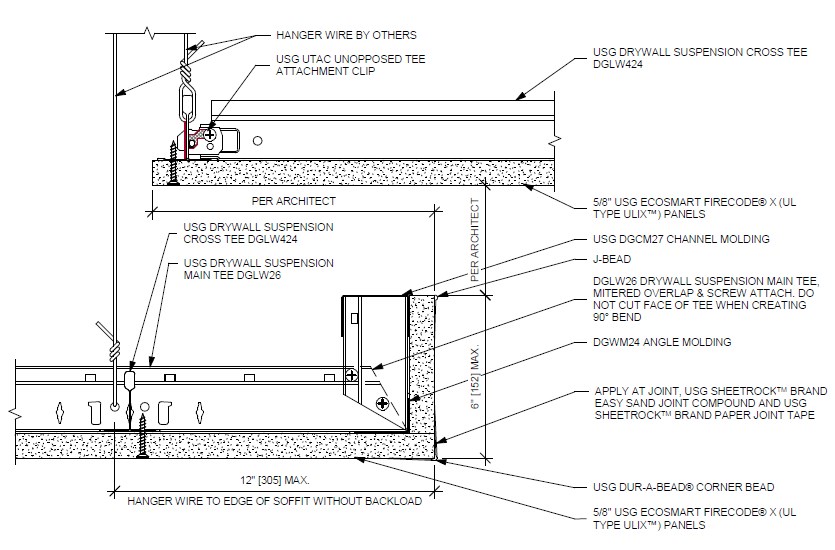 Design Details Details Page Dwss Ceiling Height Change Cantilever Without Backload Detail 2d Revit
