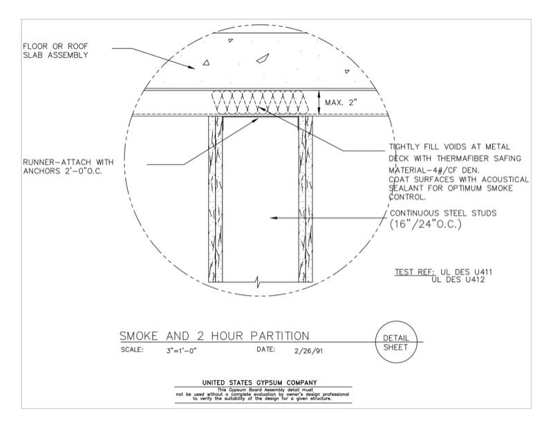 Design Details Details Page - Gypsum Board Assembly Smoke and 2-Hr ...