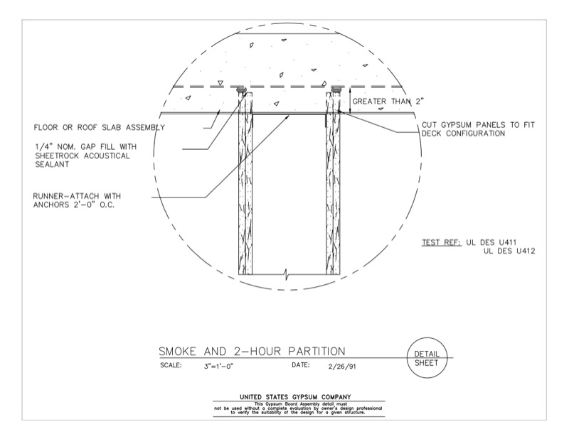 Design Details Details Page - Gypsum Board Assembly Smoke and 2Hr ...