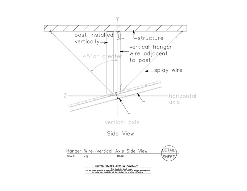 Design Details Details Page Seismic Detail Ceiling Slope Hanger