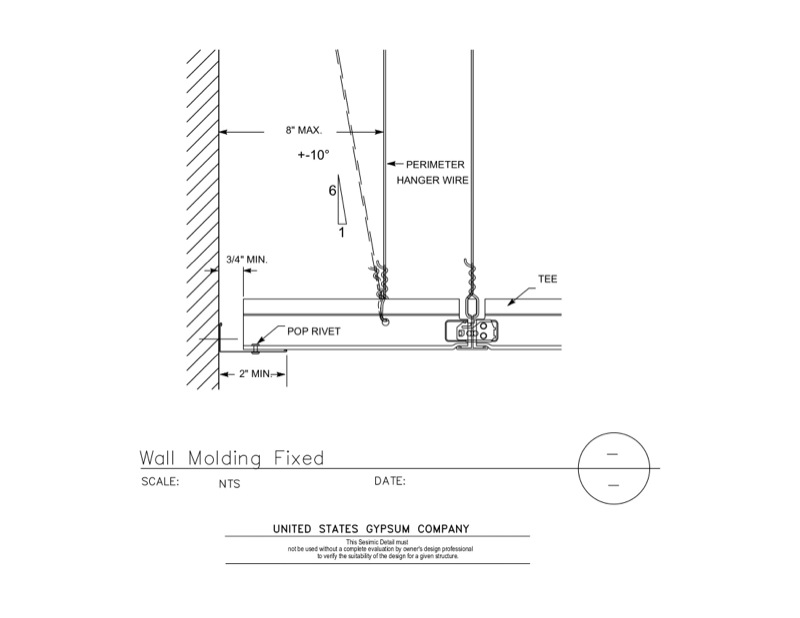 Design Details Details Page Seismic Detail Wall Molding Fixed