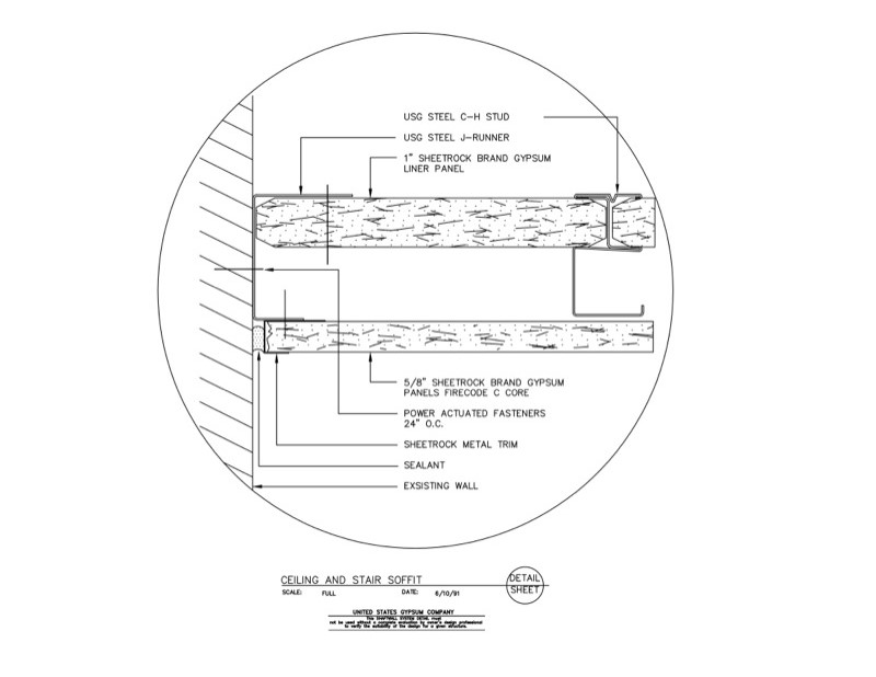 Design Details Details Page Shaft Wall Ceiling And Stair Soffit