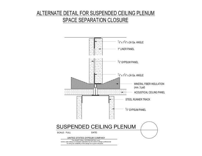 Design Details Details Page Shaft Wall Plenum Space