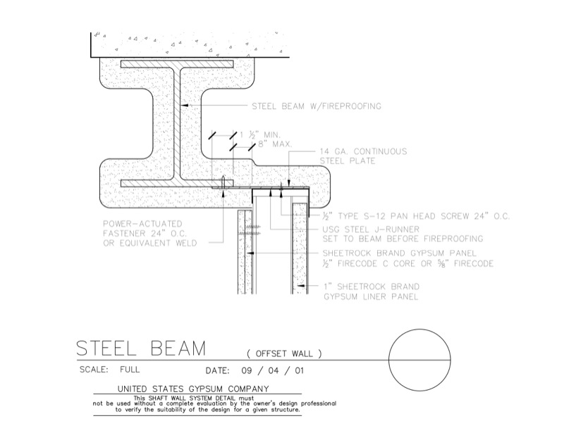 Design Details Details Page Shaft Wall Shaft Wall At Concrete Wall J Runner No Gap