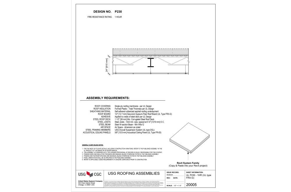 Free Modified Bit (Bituminous) Revit Download – UL P230 with Securock ...